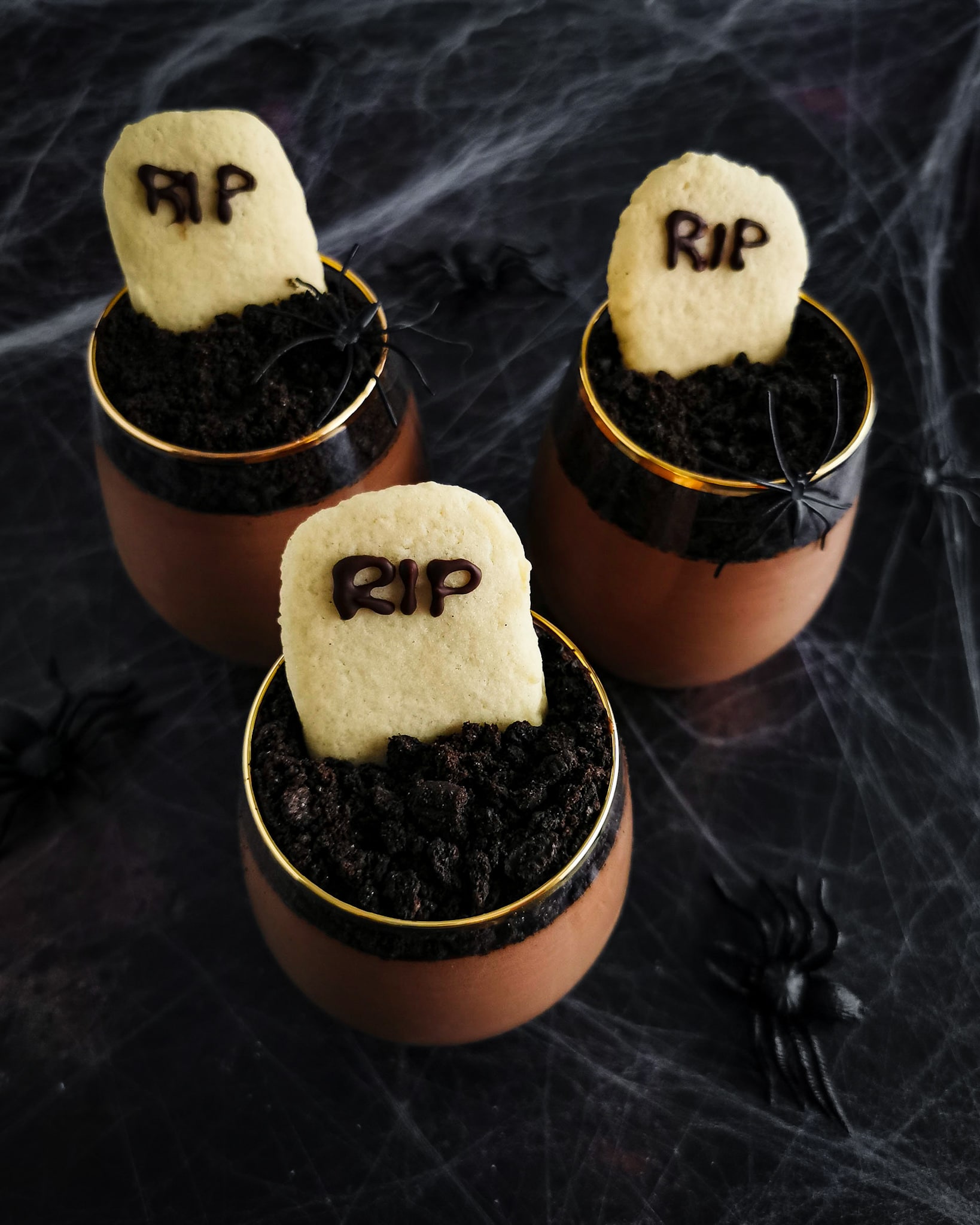 Spooky Graveyard Chocolate Mousse