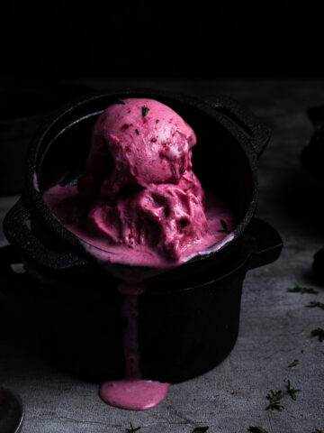 Blackberry Thyme Ice Cream