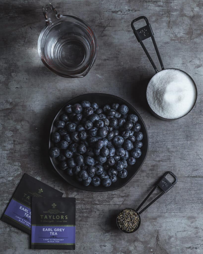 Blueberry Lavender Earl Grey Syrup-ingredients